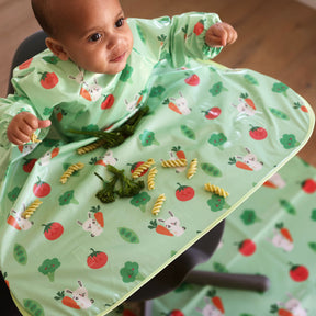 Wipeezee Coverall Weaning Bibs- Green bunny and Veg 4 BibettaWipeezeeXLCoverallBib GreenBunnyandVeg sqYdpi cba ce cfc ad dbaad x