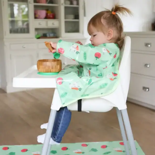 Wipeezee Coverall Weaning Bibs- Green bunny and Veg 2 Wipeezee Green Bunny and Veg