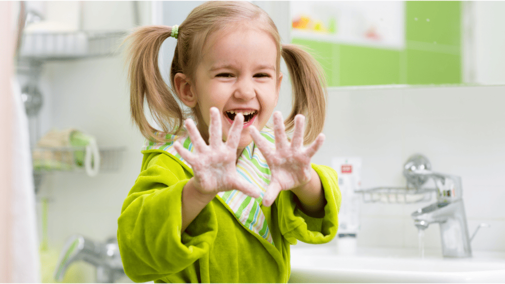 Immunity and children 5 Girl washing hands