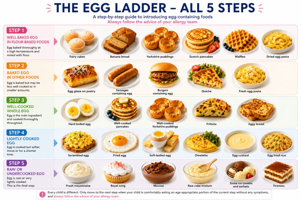 The Egg Ladder Explained: A Parent's Guide to Safely Reintroducing Egg. 1 Step to
